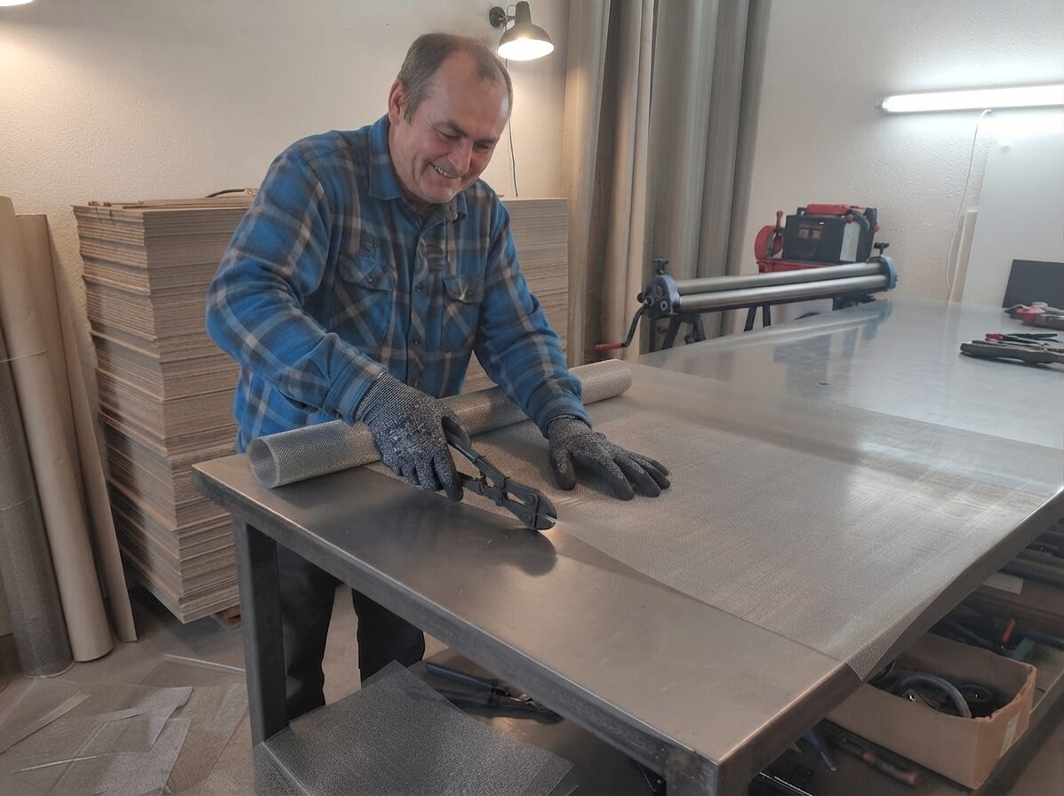 Jedes Blatt wird exakt auf Maß zugeschnitten